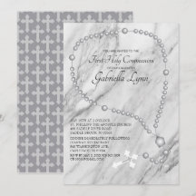 Silver Rosary Beads Erste heilige Kommune