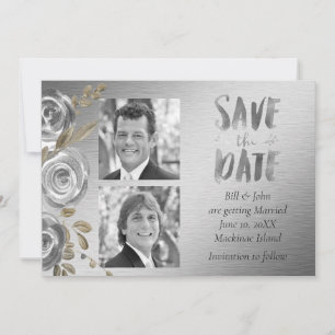 Silver Rose Gay Save the Date