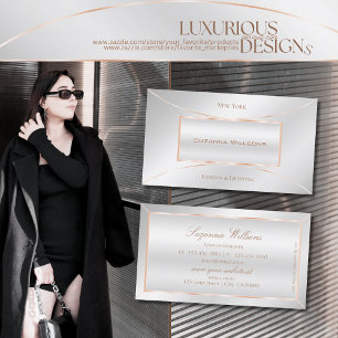 Silver Rose Gold Dekoration Beruflich und luxuriös Visitenkarte