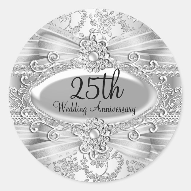 Silver Rose & Jewel Sticker zum 25. Jubiläum (Vorderseite)