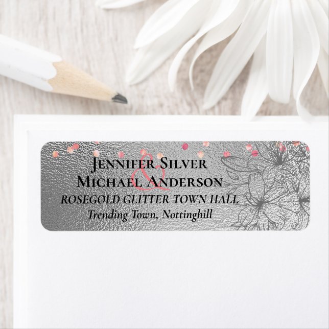 Silver Rosegold WEDDING Metallic Glitzer BUDGET (Insitu)