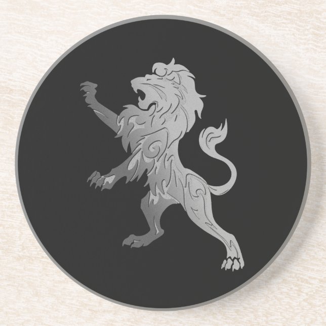 Silver Royal Lion Getränkeuntersetzer (Vorne)