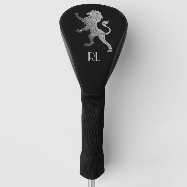 Silver Royal Lion Golf Headcover (Vorderseite)