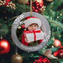 Silver Rustic Circle Foto Schneeflocken