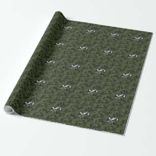 Silver Sagittarius Zodiac Woodland Digital Camo Geschenkpapier