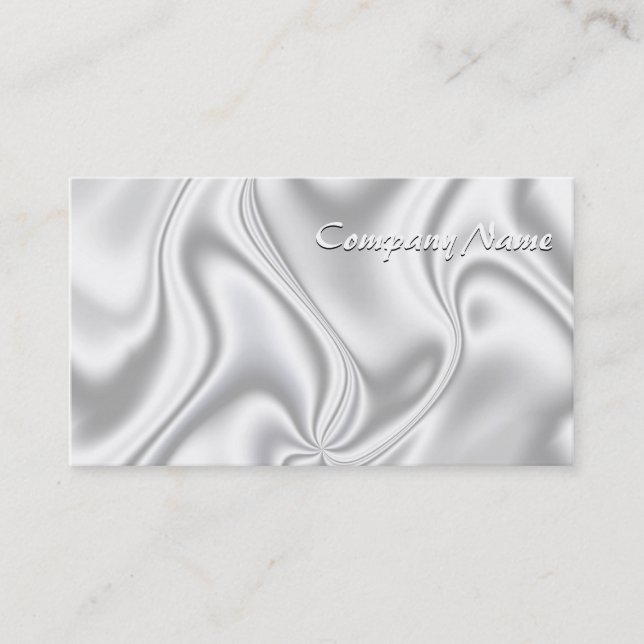 Silver Satin Visitenkarte (Vorderseite)