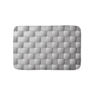 Silver Schachbretts Bath Mat Badematte