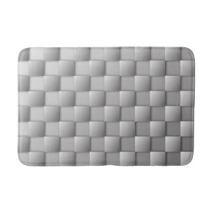 Silver Schachbretts Bath Mat Badematte