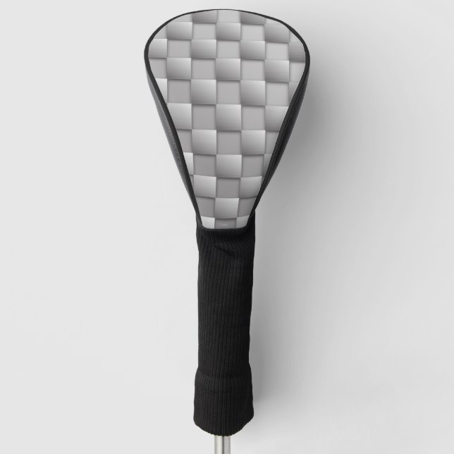 Silver Schachbretts Golf Head Cover Headcover (Vorderseite)