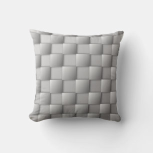 Silver Schachbretts Lumbar Kissen