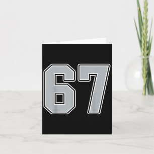Silver Schwarz-weiß Number 67 Jersey Player Unifor Karte