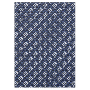 Silver Scorpio Zodiac Symbol Navy Carbon Fibre Tischdecke