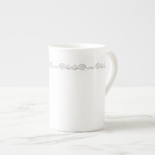 Silver Scroll Work Spezial-Tasse Prozellantasse
