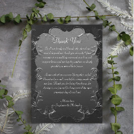 Silver Scrolls Vintag Gray Wedding Danke