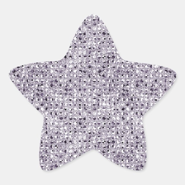 Silver Sequin Effect Star Sticker Sheets (Vorderseite)