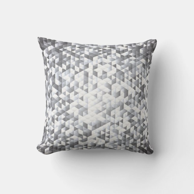 Silver Sequins: Glittering Mosaic Background Kissen (Vorderseite)