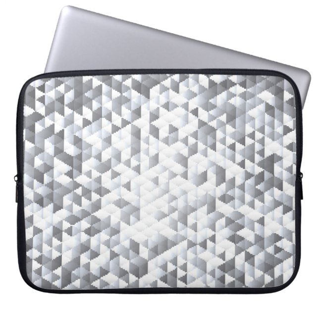 Silver Sequins: Glittering Mosaic Background Laptopschutzhülle (Vorderseite)
