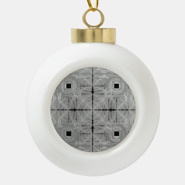 Silver Serenade Snowflake Gerahmtes Ornament (Vorderseite)