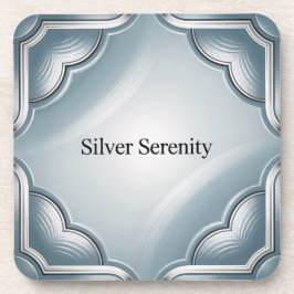 Silver Serenity Blue Plastic Untersetzer Set