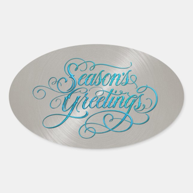 Silver Sheen Season's Greetings Sticker (Vorderseite)