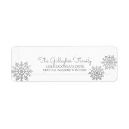 Silver Shimmering Chic Snowflake Holiday
