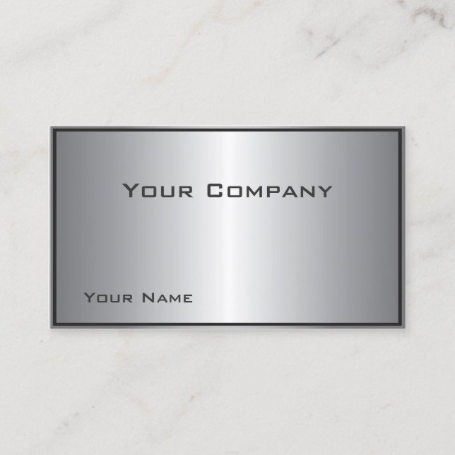 Silver Shine Corporate Business Card Visitenkarte (Vorderseite)