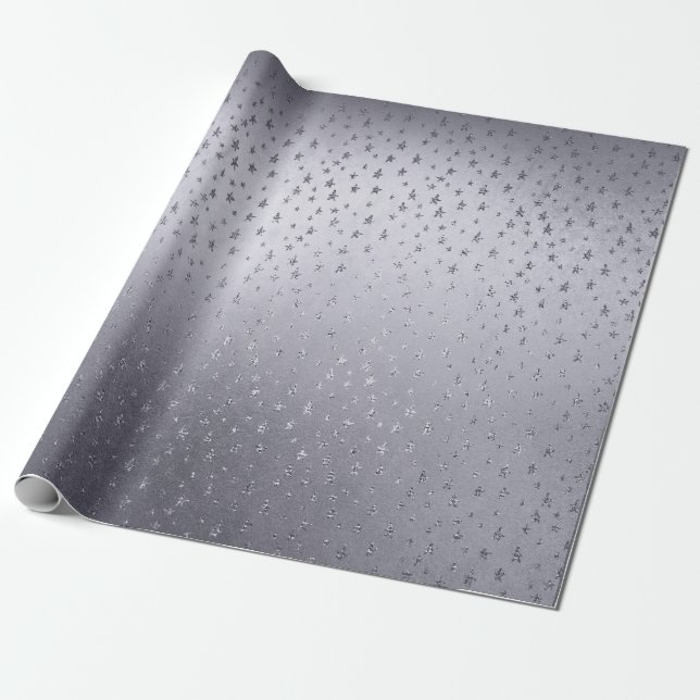 Silver Shiny Small Stars Confetti Vip Geschenkpapier (Ungerollt)