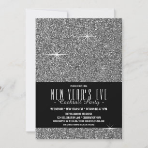 Silver Silver Party Einladung zum Silvester