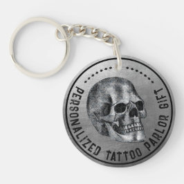 Silver Skull Cool Gothic Fidelity Tattoo Parlor Schlüsselanhänger