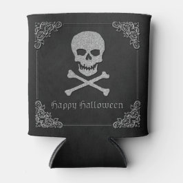 Silver Skull & Crossbones Halloween Dosenkühler