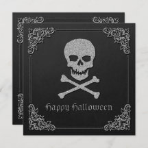 Silver Skull & Crossbones Halloween