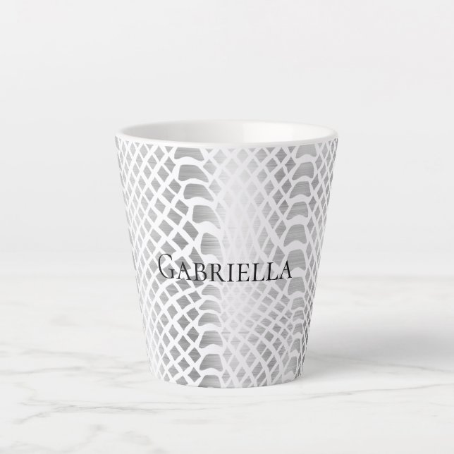Silver Snake Print Milchtasse (Vorderseite)