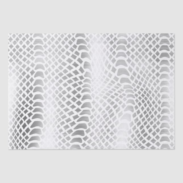 Silver Snake Print Seidenpapier (Vorderseite)