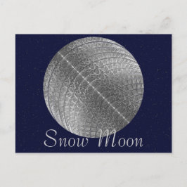 Silver Snow Moon Postkarte