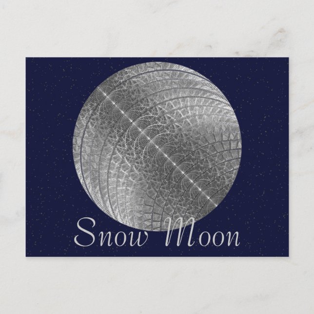 Silver Snow Moon Postkarte (Vorderseite)