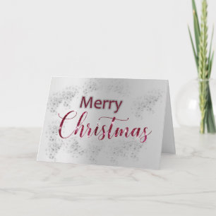Silver Snow und Glitzer Weihnachten Karte