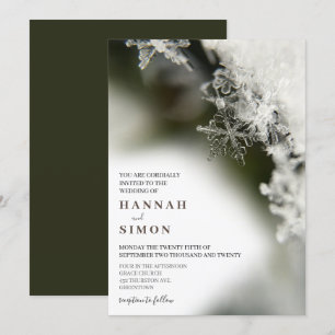 Silver Snow Weihnachten Weihnachten Einladung Hoch
