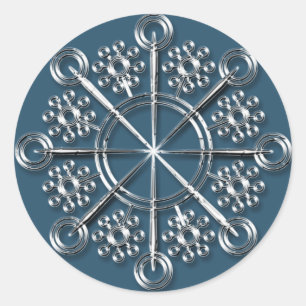 Silver Snowflake 3 - Holiday Aufkleber