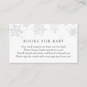 Silver Snowflake Books für Babyausstattungen Begleitkarte