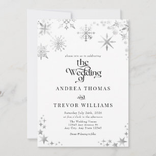Silver Snowflake   Einladungen zur Winterhochzeit