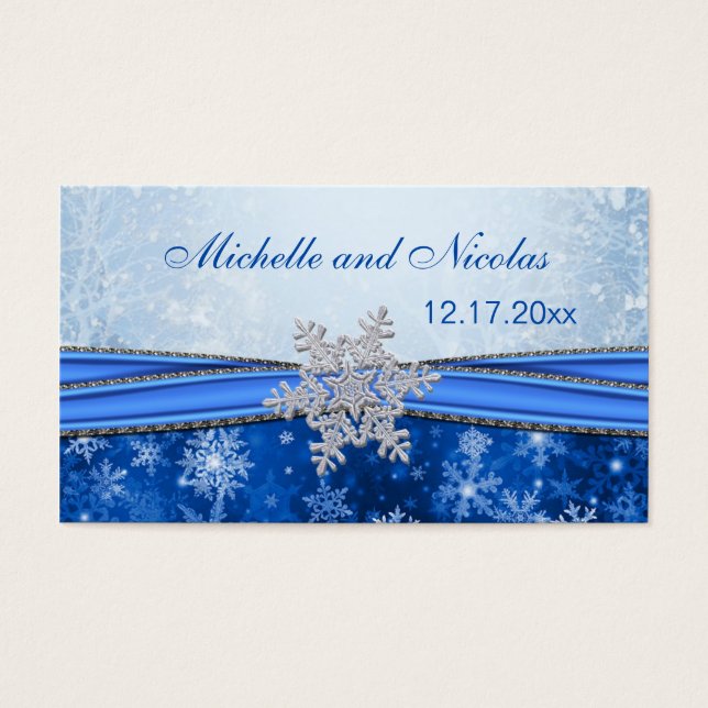 Silver Snowflake Gastgeschenk Hochzeit Tag Busines (Vorderseite)