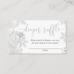 Silver Snowflake Gender-Neutral Baby-Windel-Tombol Begleitkarte