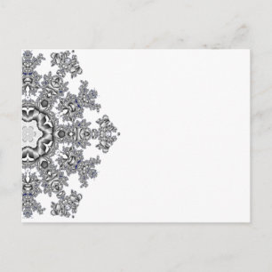 Silver Snowflake Postkarte