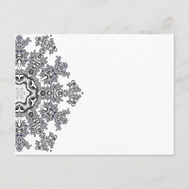 Silver Snowflake Postkarte (Vorderseite)