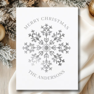 Silver Snowflake Weihnachten Postkarte