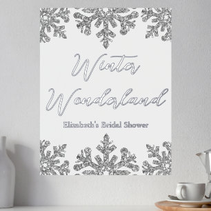 Silver Snowflake Winter Brautparty Foliendrucke