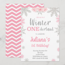 Silver Snowflake Winter Wonderland Einladung zum G