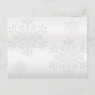 Silver Snowflakes 1 - Holiday Postcard Feiertagspostkarte