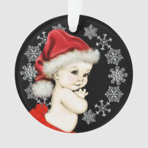 Silver Snowflakes Baby Girl First Christmas