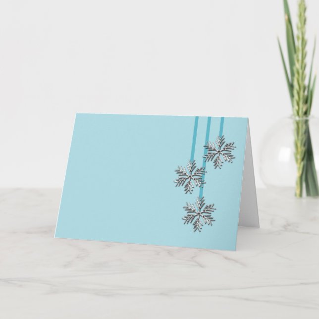 Silver Snowflakes Holiday Weihnachten Weihnachten  (Vorderseite)